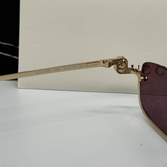 NEW AUTHENTIC GUCCI MICRO METAL GUCCI SUNGLASSES WITH GG LENSES - Picture 13 of 15